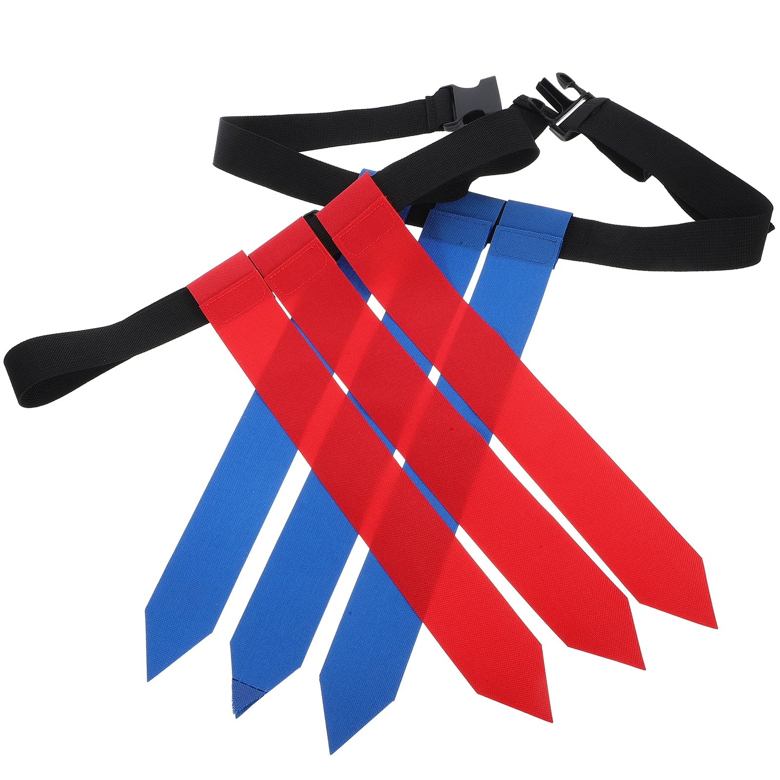 

2pcs Flag Belts Adjustable Reusable Gear Durable Pvc Nylon Flag Belt For Teens Outdoor Football Supplies Rugby Waist Flags