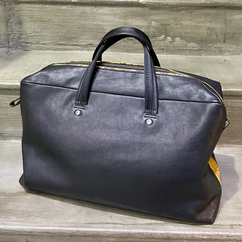 New high-end personalized briefcase, customized computer bag, leather wear-resistant handbag