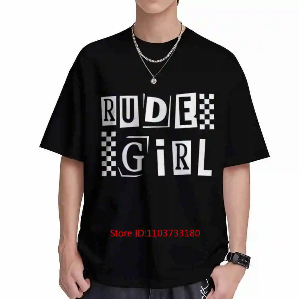 Camiseta de manga corta 100% algodón de 2 Tone Ska Music Rude Girl