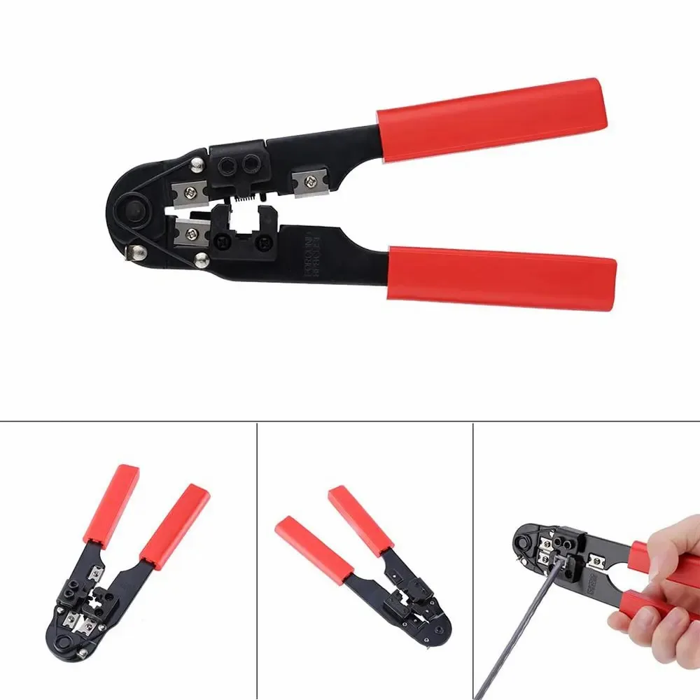 Imagem -04 - Zoerx-network Crimping Tool Modular Crimper Networking Wire Tool Kit Cortar e Descascar Cabos de Rede Apenas para 8p8c Rj45