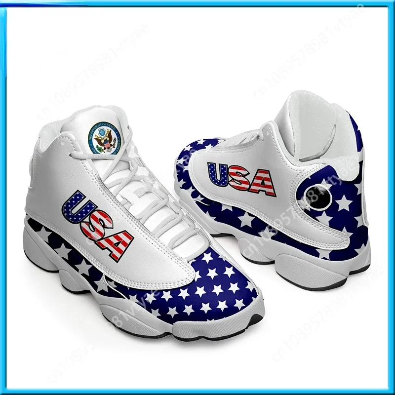 Dropshipping Print On Demand Custom Basketball Sneaker USA United States Flag Custom Print POD Shoes Free Shipping