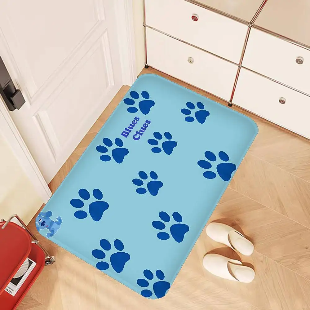 B-Blue C-Clues Door Mat Nordic Style Bedroom Living Room Doormat Home Balcony Anti-Slip Alfombra