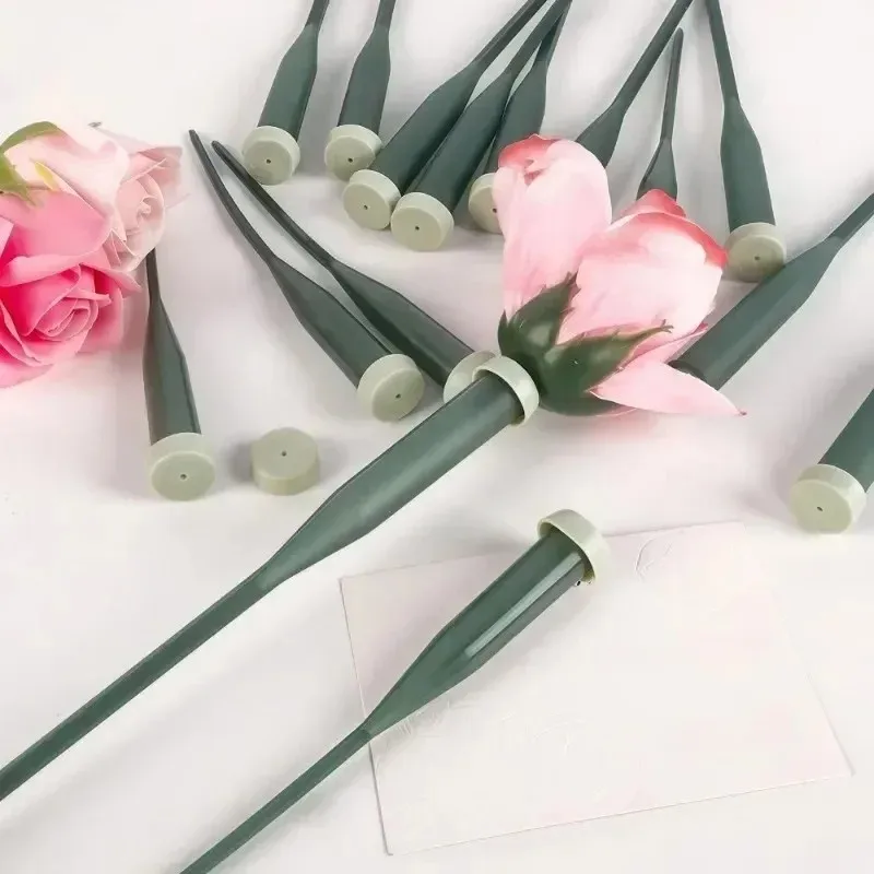 latest models 60/120 pcs floral water tubes with rubber caps fresh flower water tubes for garden bouquet stem supplies florist