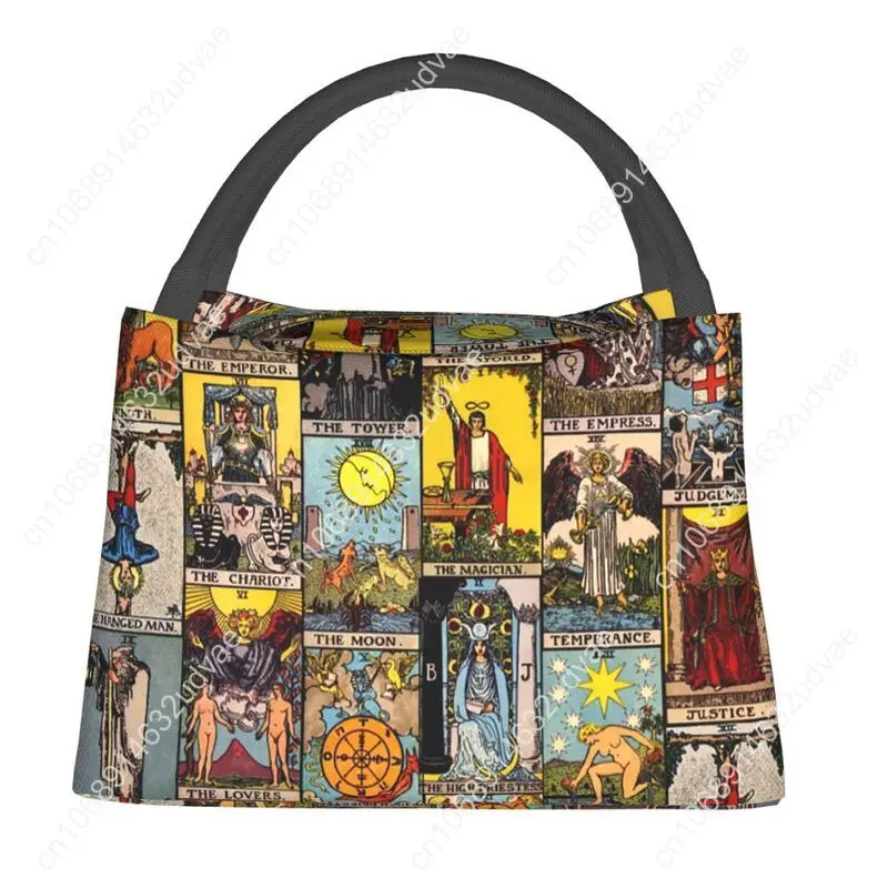 Custom The Major Arcana Of Tarot Lunch Bag Men Women Warm Cooler Insulated Lunch Box for Picnic Camping Work Travel