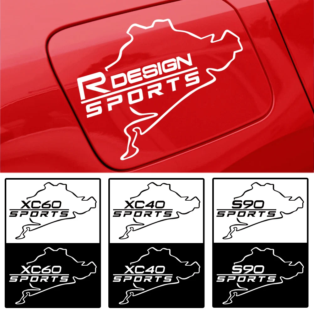 Стайлинг автомобиля, крышка топливного бака, значок, наклейка, декоративные аксессуары для Volvo Rdesign S40 S60 S80 S90 V40 V50 V60 V70 V90 V80 XC40 T6 AWD