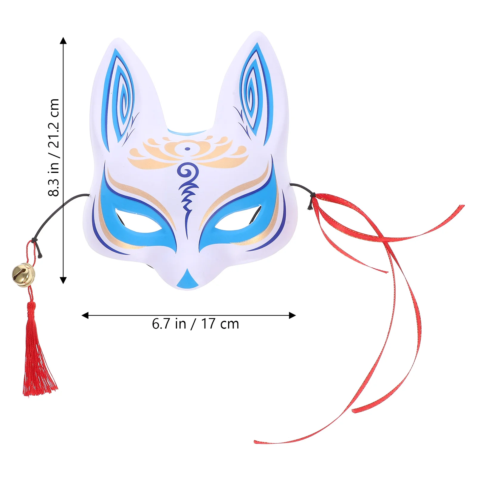 Fox Mask Animal Japanese Style Masquerade Party Half Face Cosplay Facial