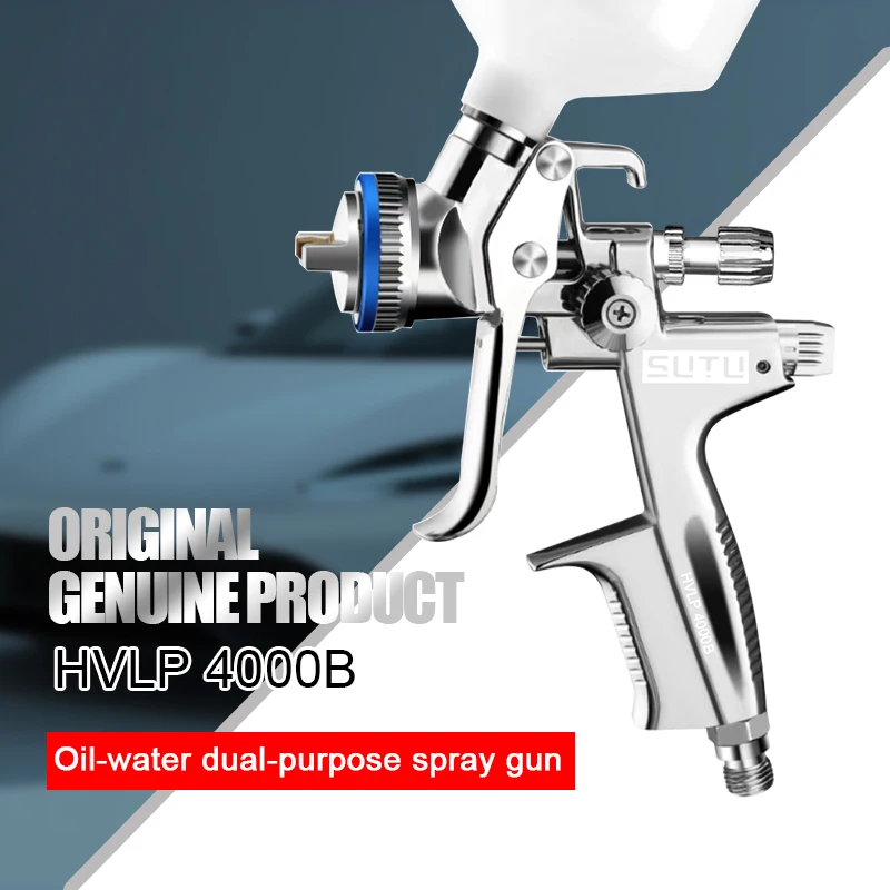 

SUTU HVLP 4000 paint gun Bright Chrome 1.3-1.4 caliber, suitable for automotive painting