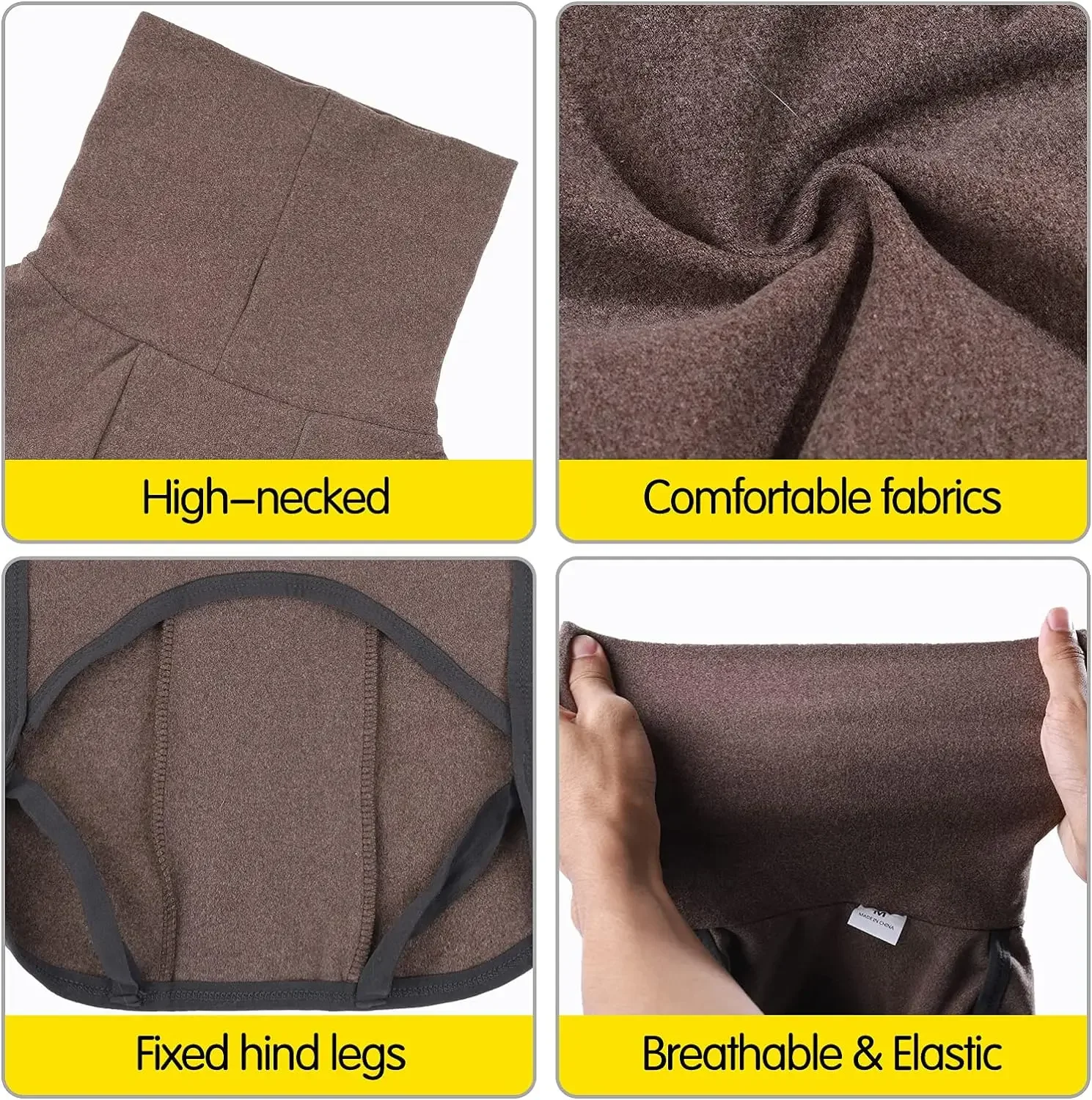 2024 Pet Dog Clothes Autumn Winter Dog Clothes Fleece Warm Dogs Vest High Neck Pet Jacket Pet Costume Dogs Clothes