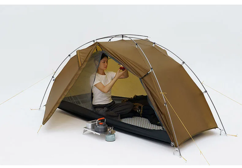 3F UL TAICHI 1 Person No-See-Um 3 Season/4 Season Camping 15D Silicon Coated Tent