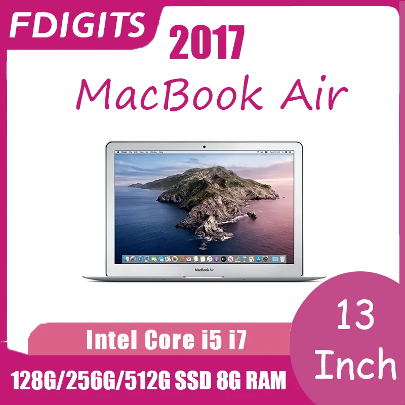 2017 MacBook Air Intel i5 i7 chip 13 Inch 128G/256G/512G/1T SSD 8G RAM WiFi Notebooks Laptop.