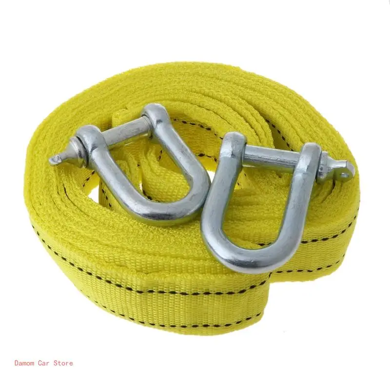 5 Tons Car Reflective Tow Cable Towing Strap Rope with Hook Emergency Heavy Duty