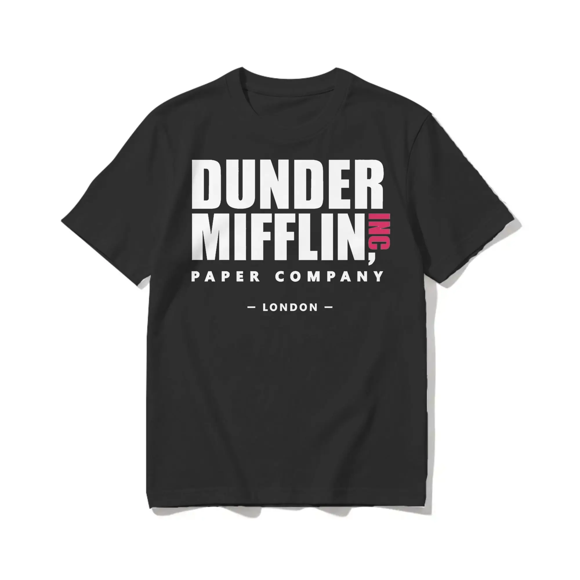 T-Shirts The Dunder Mifflin London Leisure Cotton Tee Shirt Short Sleeve The Office Paper Company T Shirt Round Collar Clothing