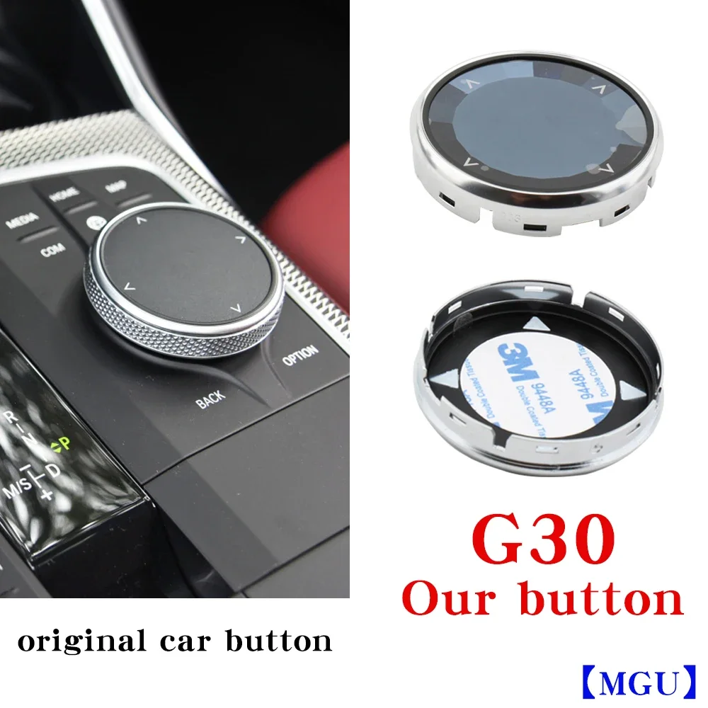 Crystal Multimedia Knob For BMW X1X2 X3 X5 New 1 Series 3 5 7 Series Retrofit multimedia Button decoration stickers