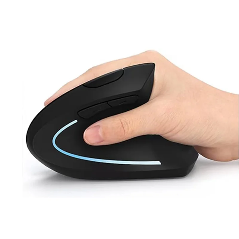 Ergonomic Wireless Mouse, Vertical Mouse 6 Buttons, Right Handed Lateral Mouse, Non-Rechargeable Mouse for PC Laptop (Battery ）