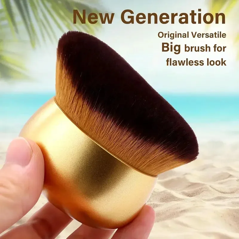 

Extra Large Body Makeup Brush for Self Tanner Multifunctional Self Tan Back Applicator 75mm Wide-headed Wet&Dry Use Kabuki Brush