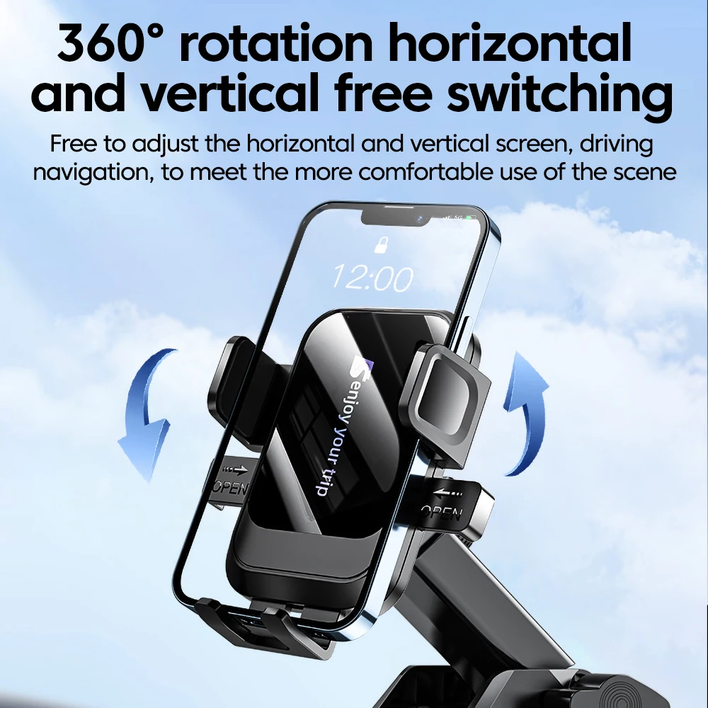 Universal Sucker Car Phone Holder 360° Windshield Car Dashboard Mobile Cellphone Support Bracket for 4.7inch-7inch Phone