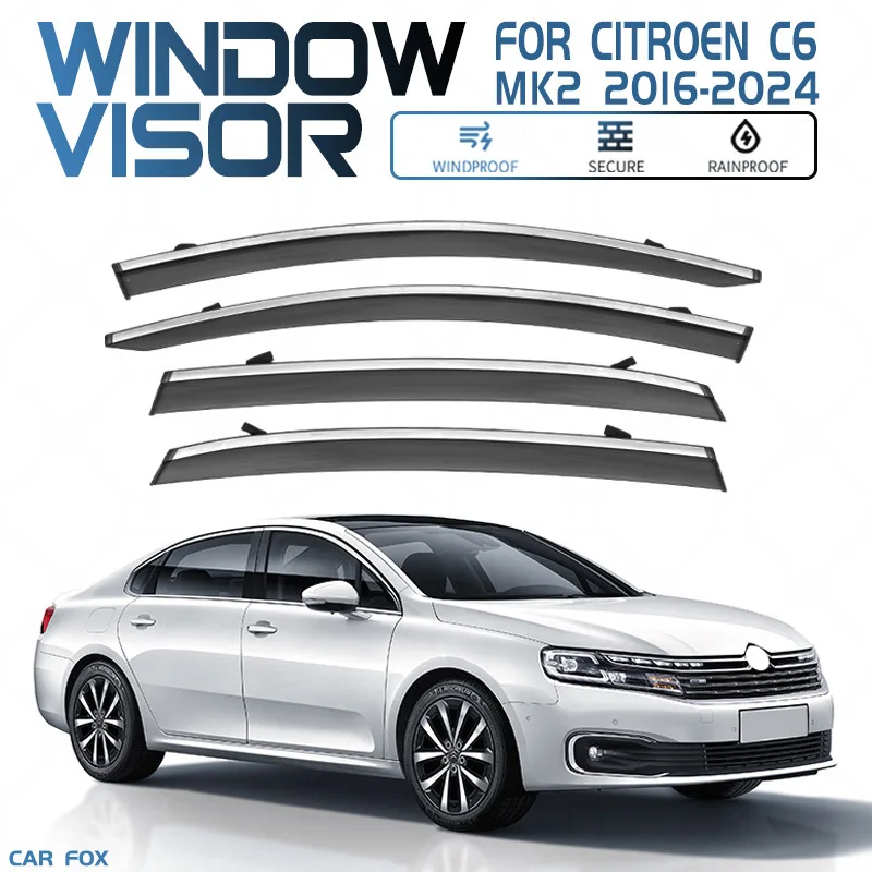 

For CITROEN C6 2016-2022+ Car Window Visor Awning Shelters Windshield Side Window Rain Sun Shade Auto Accessories Car Styling
