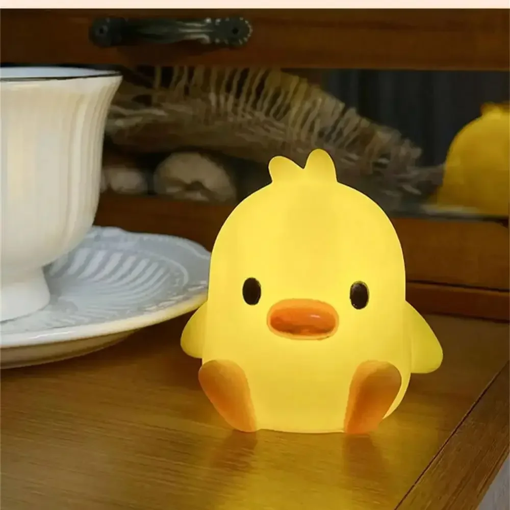 Chicken LED Night Light Bedroom Decoration Cute Cartoon Duck Night Light Christmas Gifts For Kids Room Bedside Sleeping Lamp