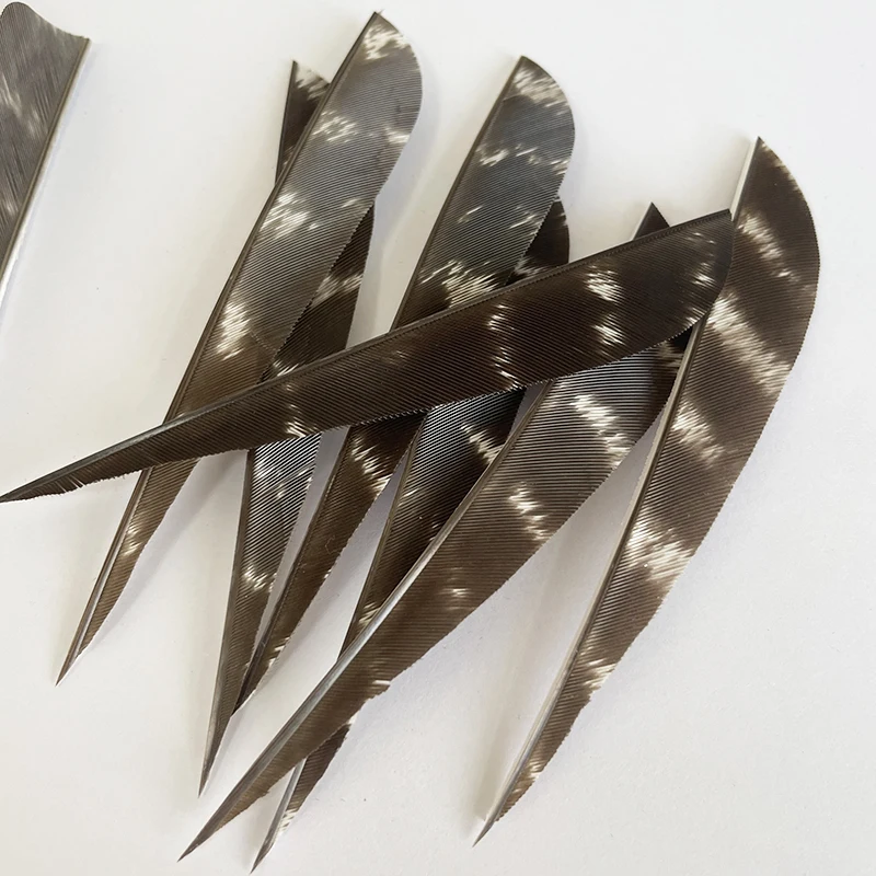 50 Pcs RW Natural Turkey Archery Arrow Feathers Shield 3/4/5 Inch Arrow Fletching Vanes For Bow Arrow DIY Fletches Feather