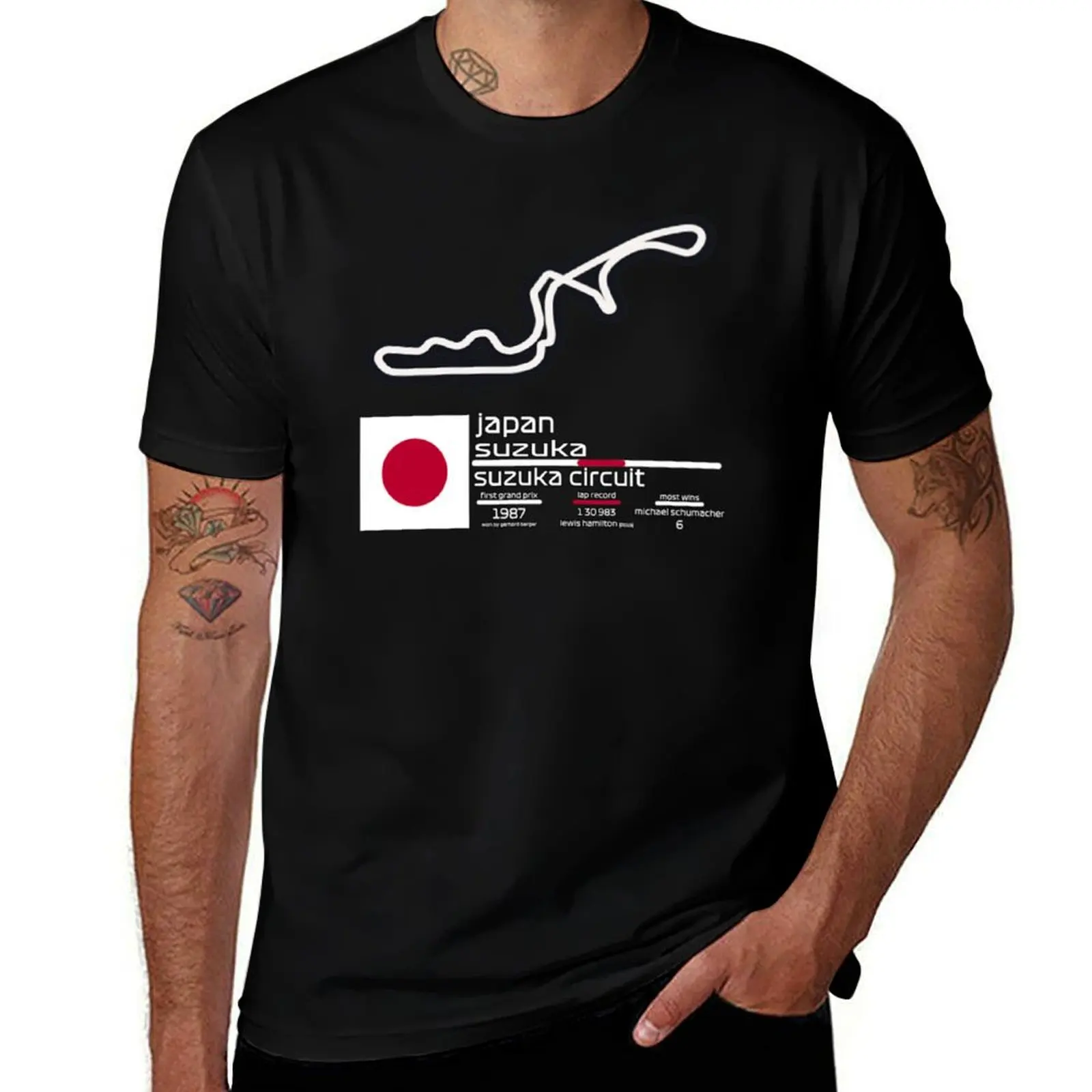 

Suzuka Circuit F1 Records T-Shirt graphics quick-drying luxury clothes men