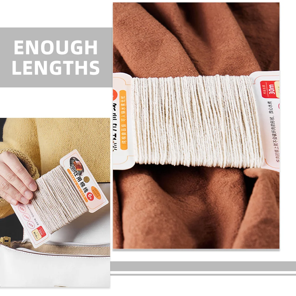 

Resistant Breakage Cotton Rope Butchers Twine Cooking Twine Tying Meat Sausage Cotton Thread Good Stability Bearing Capacity