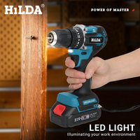 HILDA 21V Brushless Electric Screwdriver Cordless Drill Variable Speed Suitable for Various DIY Power Tools for Makita Battery