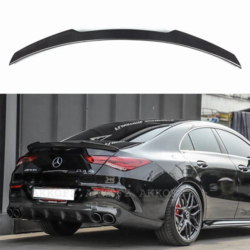 

For Mercedes-Benz CLA W118 C118 FD Style Carbon Fiber / Forged carbon /FRP Glossy black Rear Spoiler Trunk Wing 2019-2023