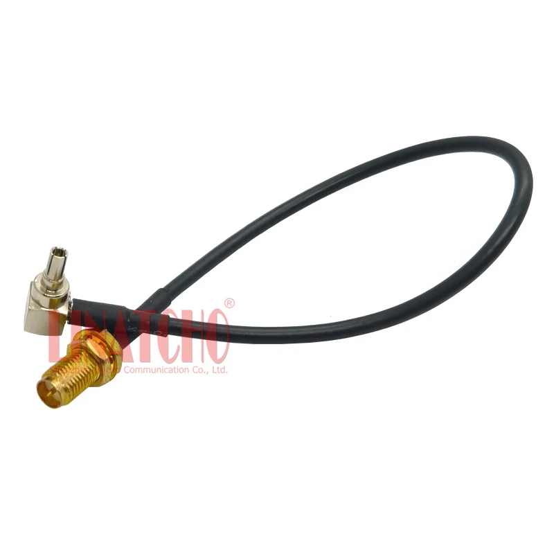 20CM RG174 4G Antenna Connecting Cable RP SMA Female to Right Angle CRC9 Male Connector