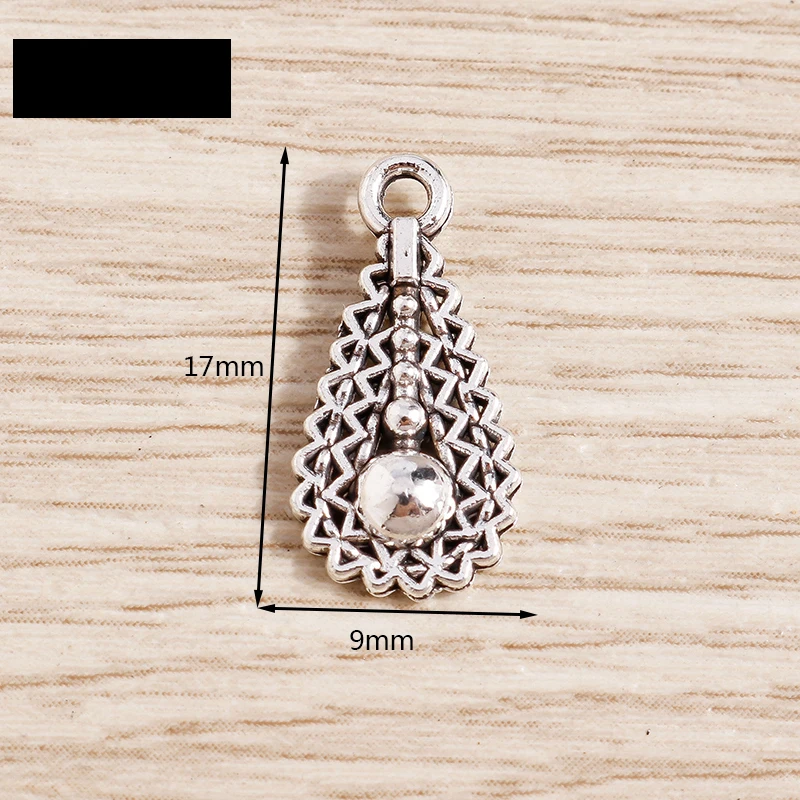 Tusember 50 Stück hohle, wassertropfenförmige Anhänger aus Legierung für handgefertigte Halsketten, Ohrringe, Damenschmuck, Accessoires – Detail 2