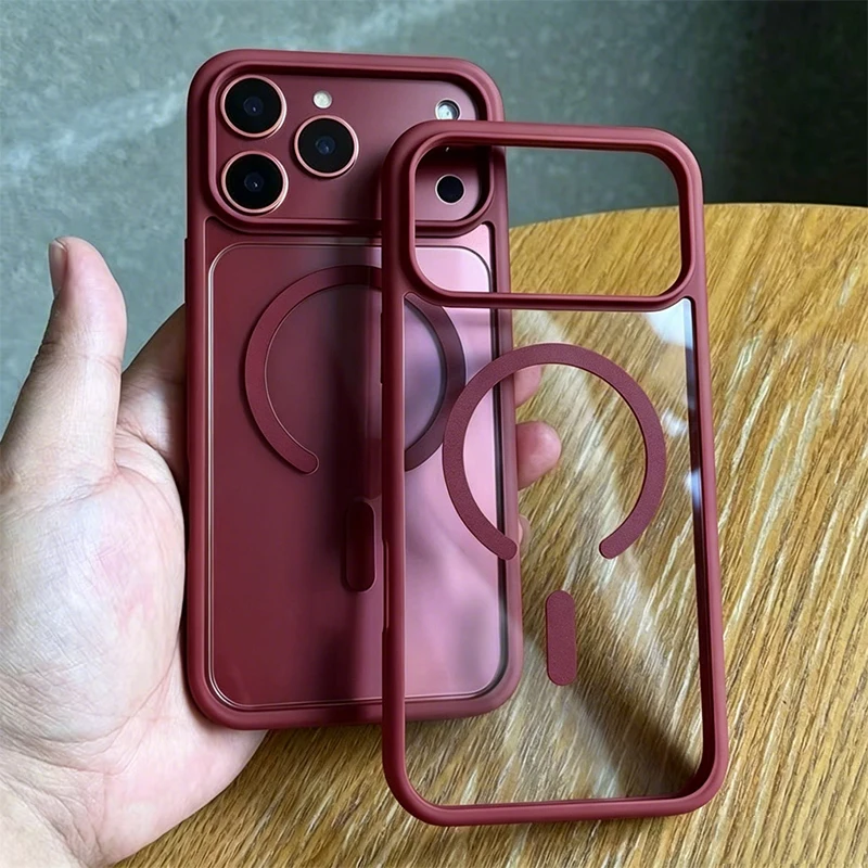 Luxury Matte Candy For Magsafe Transparent Phone Case For iPhone 18 17 Pro Max 16 Plus 15 14 13 12 11 17e Magnetic Acrylic Cover