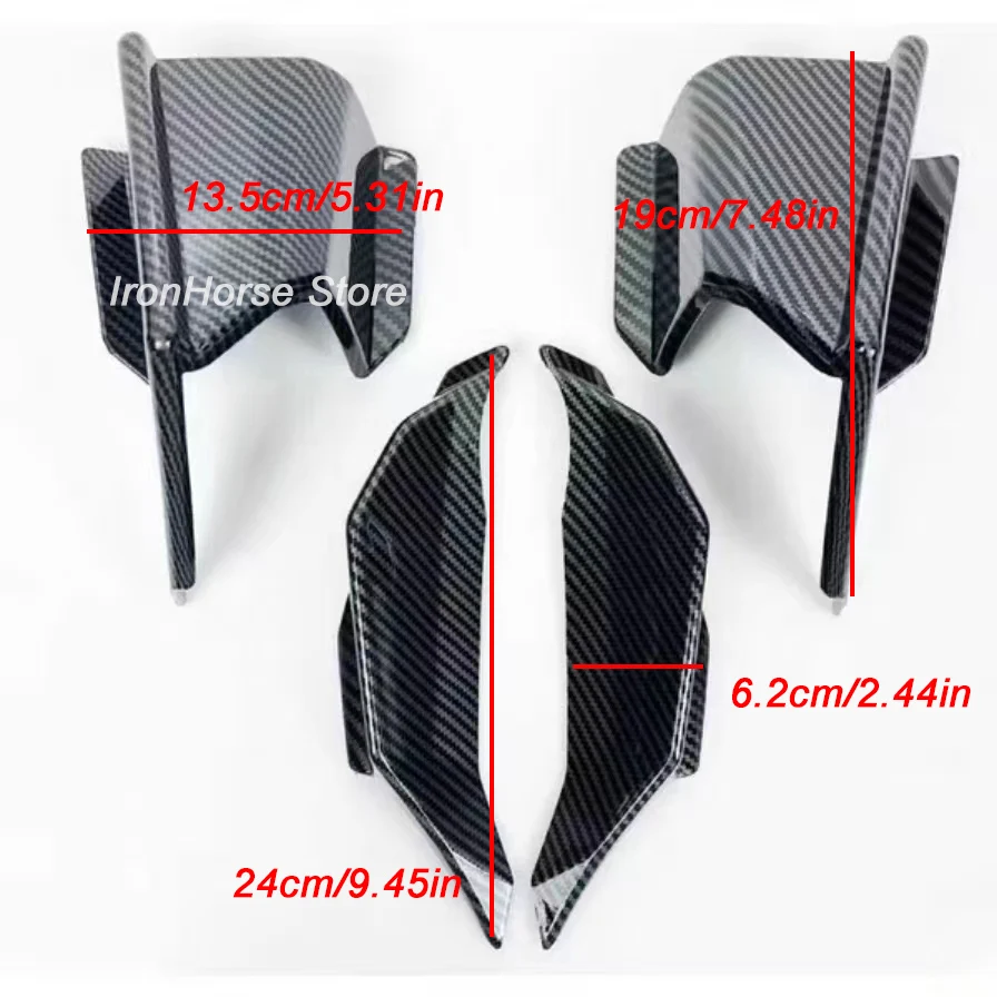 Spoiler Model Paruh untuk Honda ADV160, Penutup Alis Lampu Depan, Spoiler Samping, Aksesoris Modifikasi Motor Pola Serat Karbon