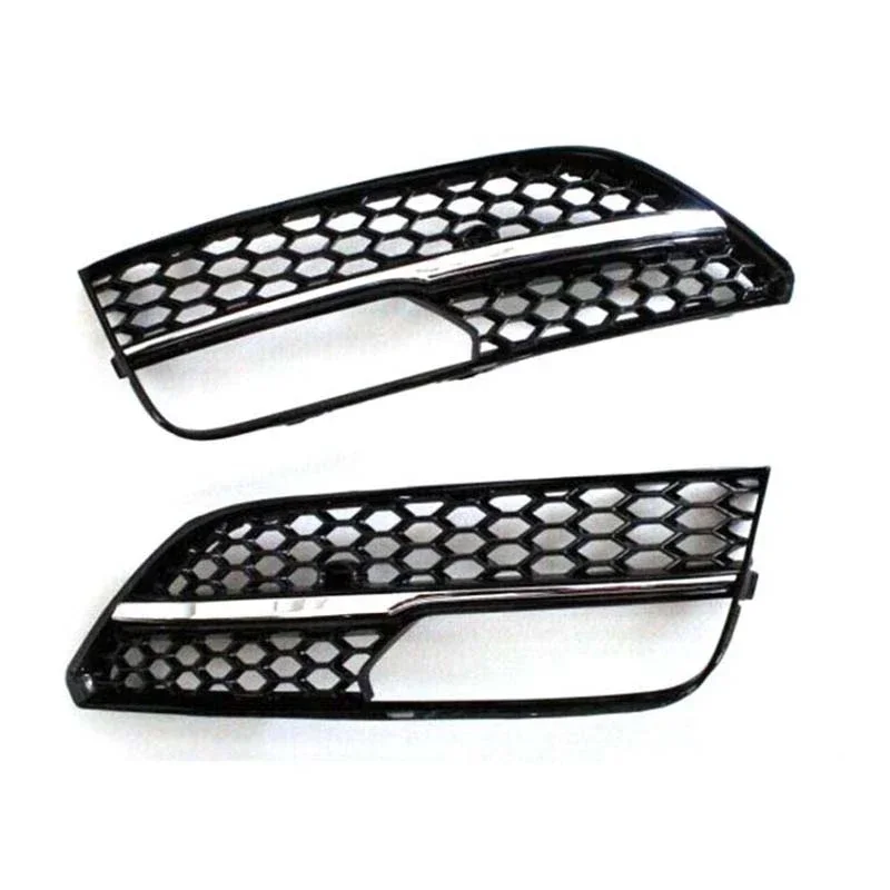 

2PCS Honeycomb Mesh Style Car Front Fog Light Lamp Cover Grill Bumper Grille Black/Silver For Audi A3 Hatchback 2013-2016