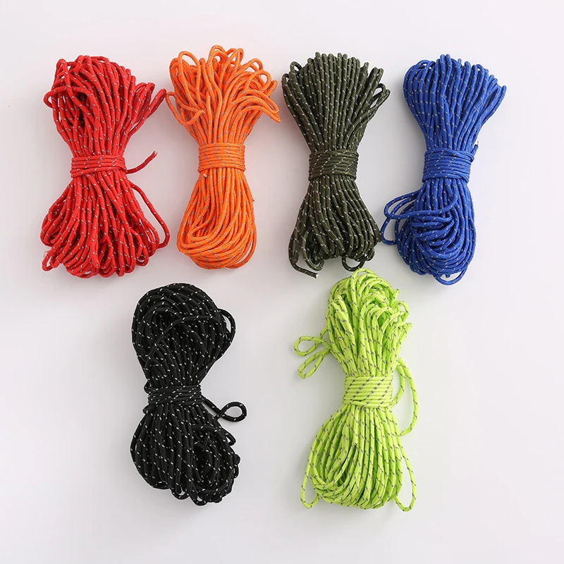 20m 3mm Reflektierendes Paracord Zeltseil Camping Markisenleine Abspannleine – Detail 1