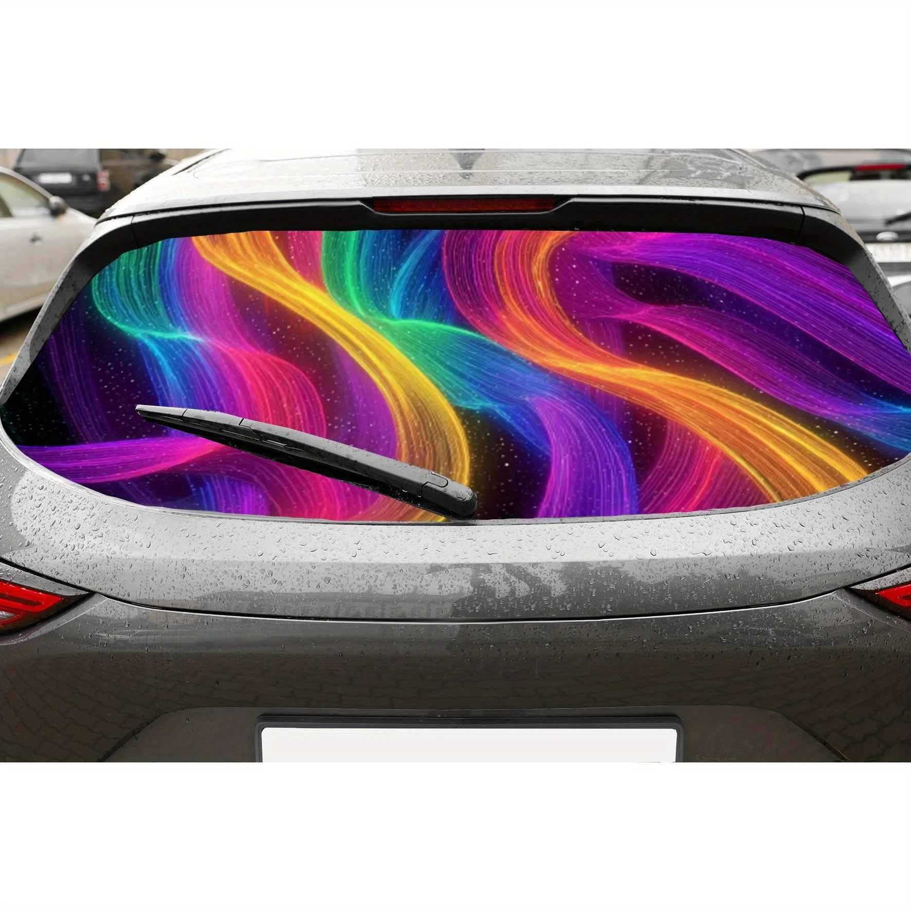 

Neon line PVC material self-adhesive waterproof car rear window sticker, easy to paste without falling off, waterproof and light