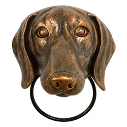 Dog Head Door Knocker Retro Style Knockers Heavy Duty Animal Head Shaped Door Knockers for Front Door Decoration A