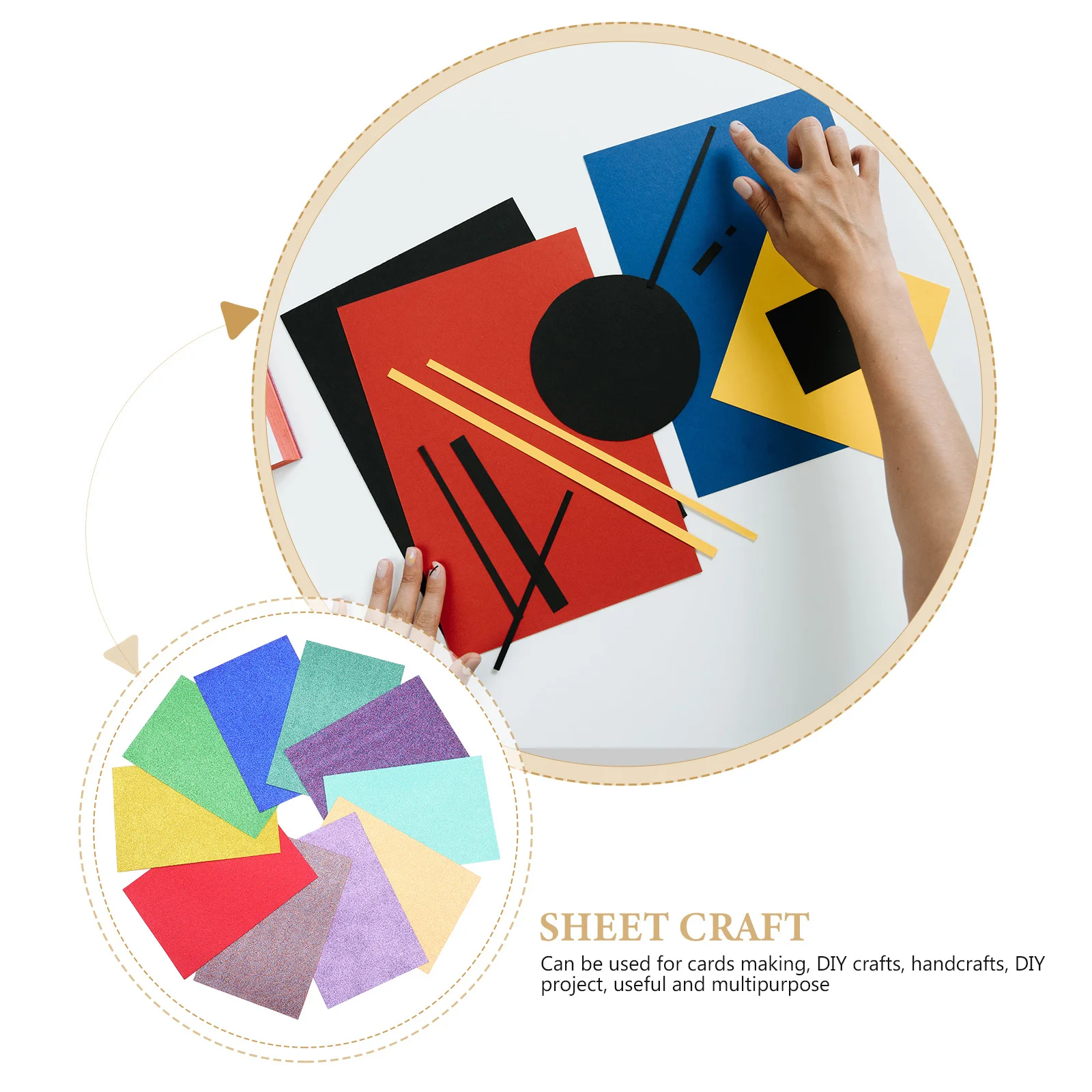 

2pcs A4 Glitter Foam Sheet Non-Adhesive Sparkly Craft Sheets For Diy Crafts Party Decor Classroom Art Projects Handicraft