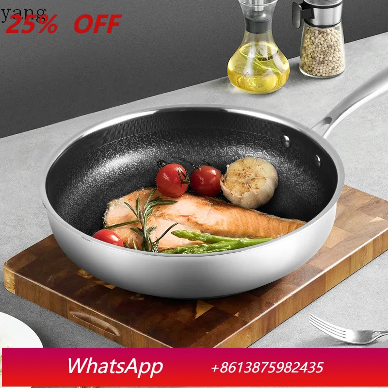 

LH stainless steel honeycomb non-stick pan household induction cooker gas stove universal pot pan