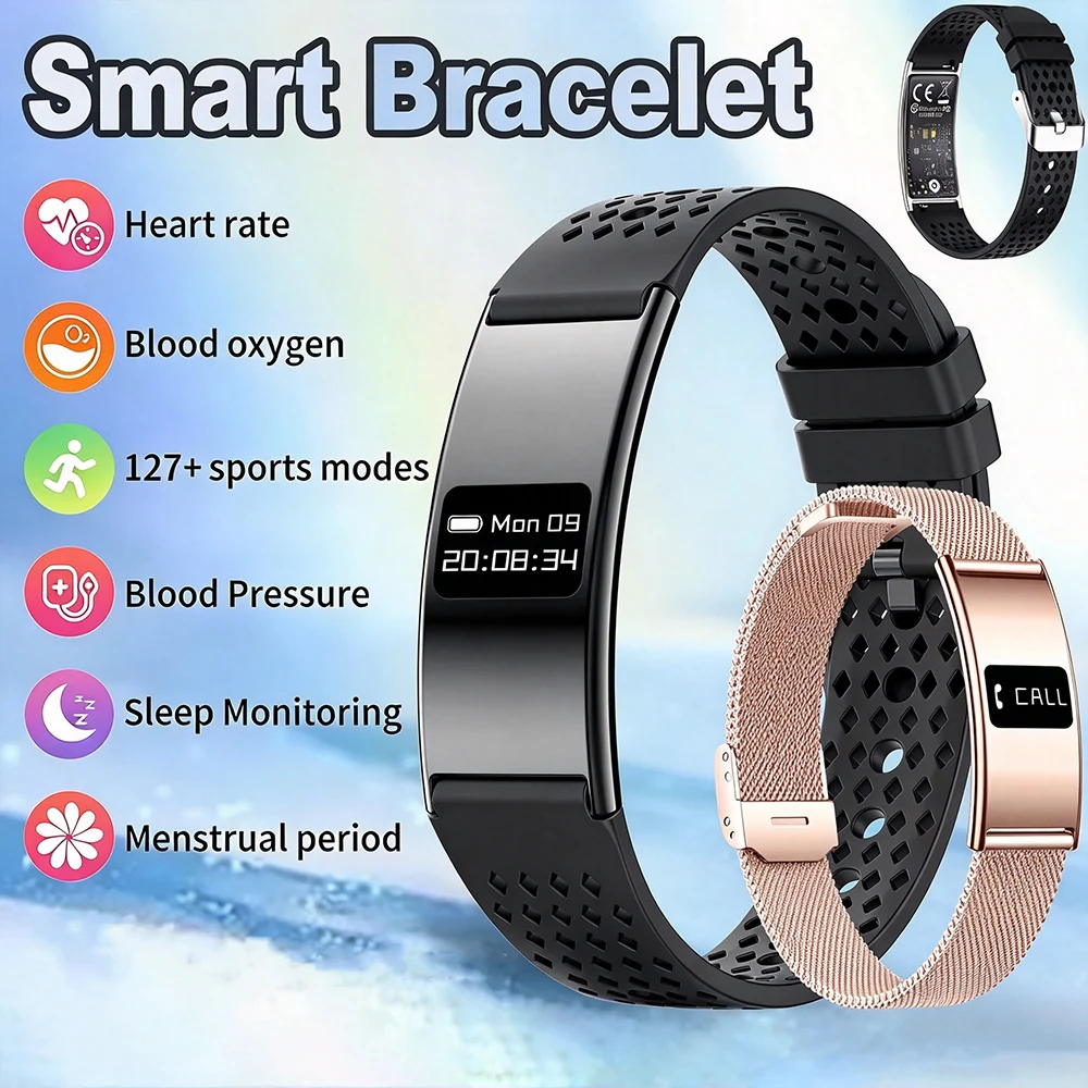 2026 B8 Smart Bracelet  IPX8 Waterproof  Heart Rate Oxygen Sports Step Count Smart Bracelet New Men Women Health Monitoring