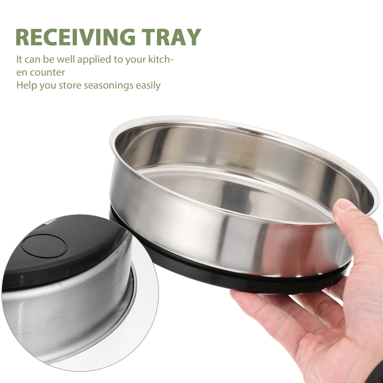 

Stainless Steel Condiment Rack for Kitchen Organizer Rotating Design Seasoning Bottle Boxes Food Trays Fruit Containers Storage