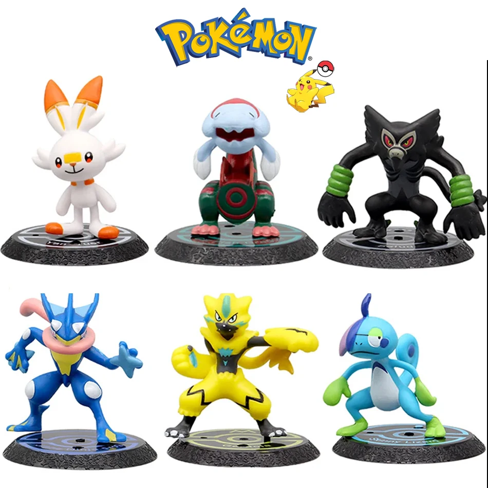 بوكيمون 6 unids/set figur de أنيمي بيكاتشو 6-7 سنتيمتر تمثال Charizard Blastoise السنجاب Bulbasaur نموذج دي تمثال دي أكيا جوجو