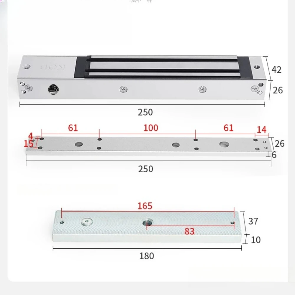 KOB Single Surface Mounted Prohibited Electronic Lock Double Door Magnetic Lock Electronic Control Lock Access Control System