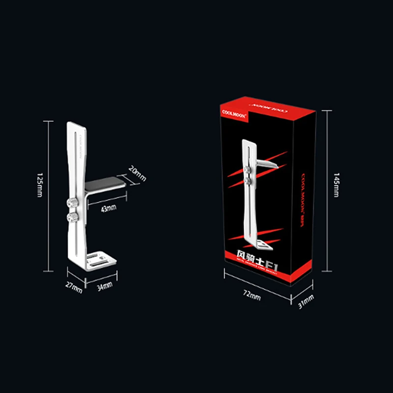 Graphics Card Support Frame Wear Resist Small GPU Fixed Bracket Rust Proof Aluminum GPU Jack Bracket For GPU Fan Position