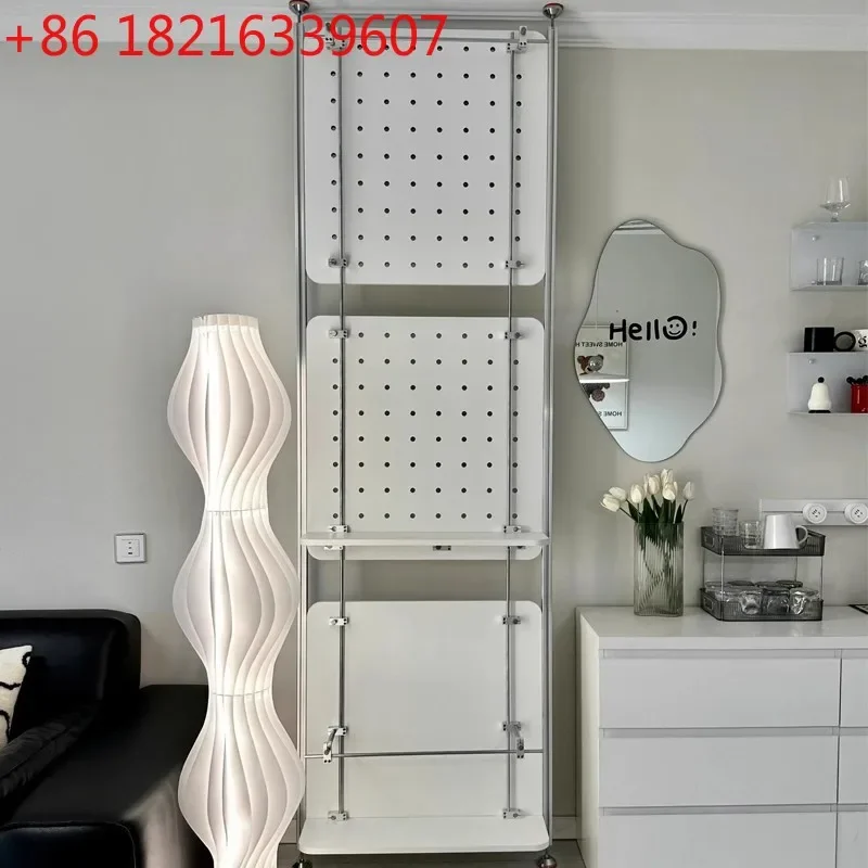 Creative aluminum profile hole board, no punching rack, household display rack