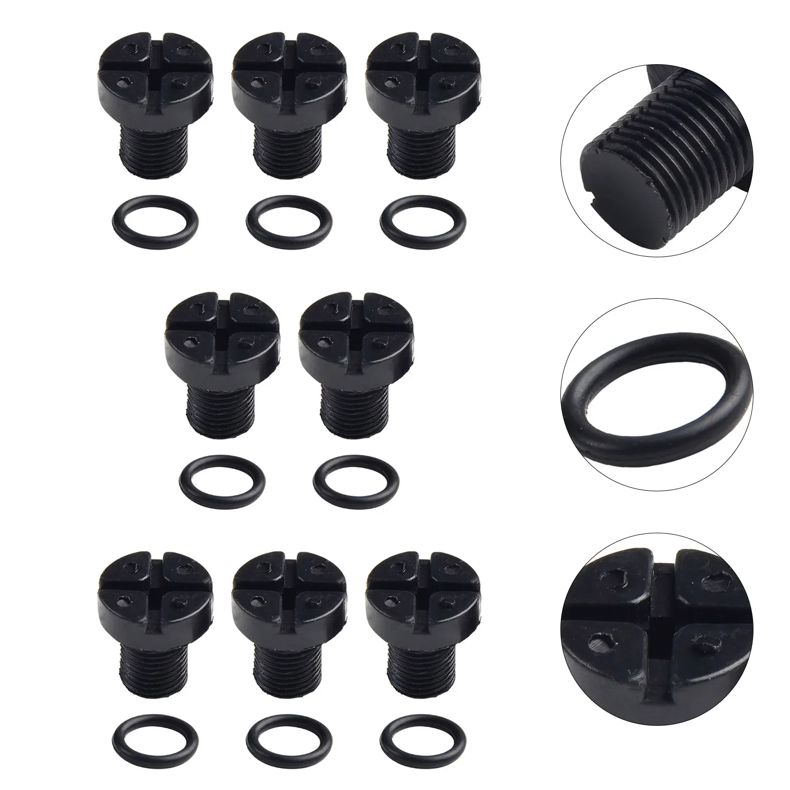 Car Bleed Screw 17 11 1 712 788 17111712788 17x10mm ABS & Rubber Coolant Expansion Tank Direct Replacement 8Pcs