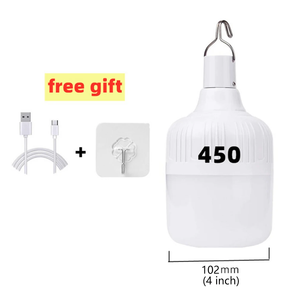Draagbare Outdoor BBQ Camping Lights USB Oplaadbare lamp LED Noodlamp Haak High Power Tenten Lantaarn Nachtlampjes Lamp