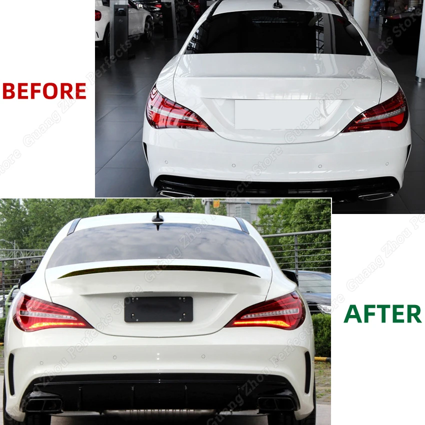 Car Rear Splitt Roof Wing For Mercedes Benz CLA Class W117 C117 CLA180/220 CLA250/260 CLA200 CLA45 AMG Sedan 4-Door 2013-2019