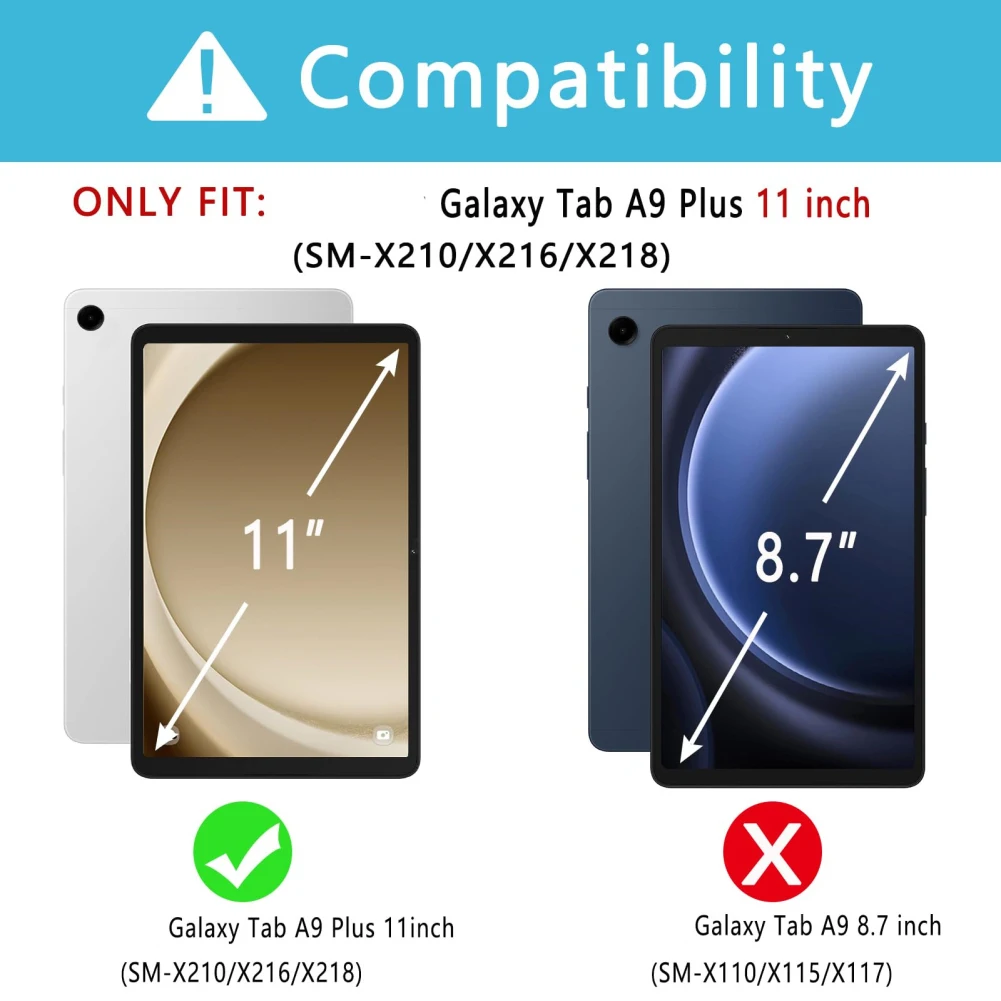 Wireless Tablet Cover RGB Keyboard Portable Keyboard Case Compatible For  Tab A9+ 11-inch (2023) SM-X210/X216/X218