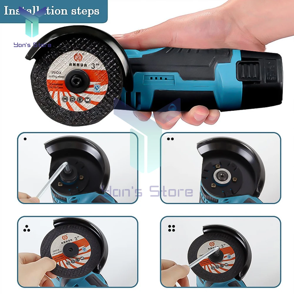 12V Mini Angle Grinder Rechargeable Grinding Tool Polishing Grinding Machine For Cutting Diamond Cordless Power Tools 19500rpm