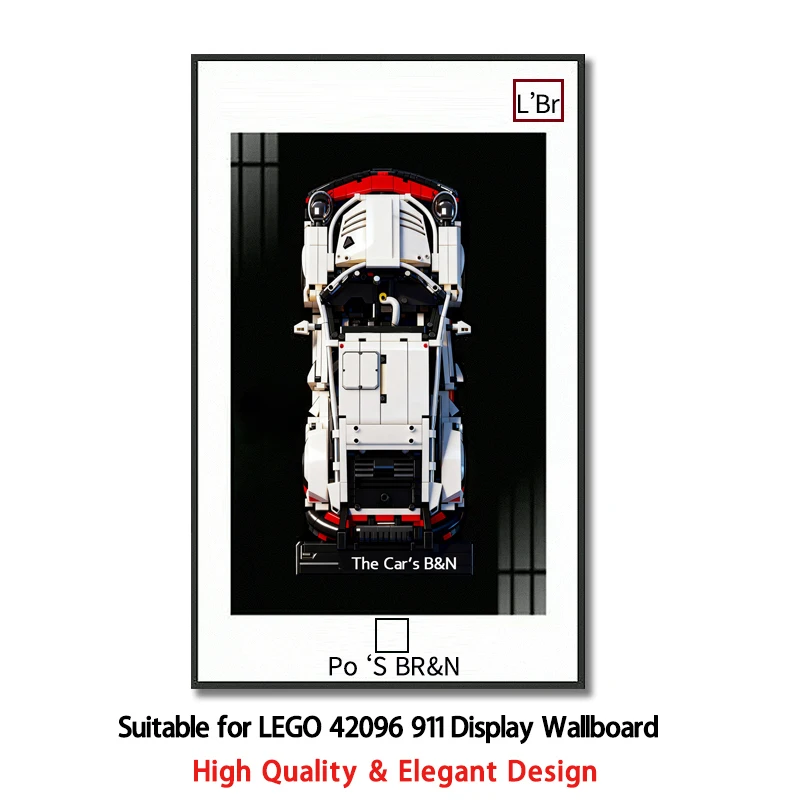 

2026 Display Wallboard with Frame Suitable for LEGO 42096 911 building block car model Wall Mount Display box