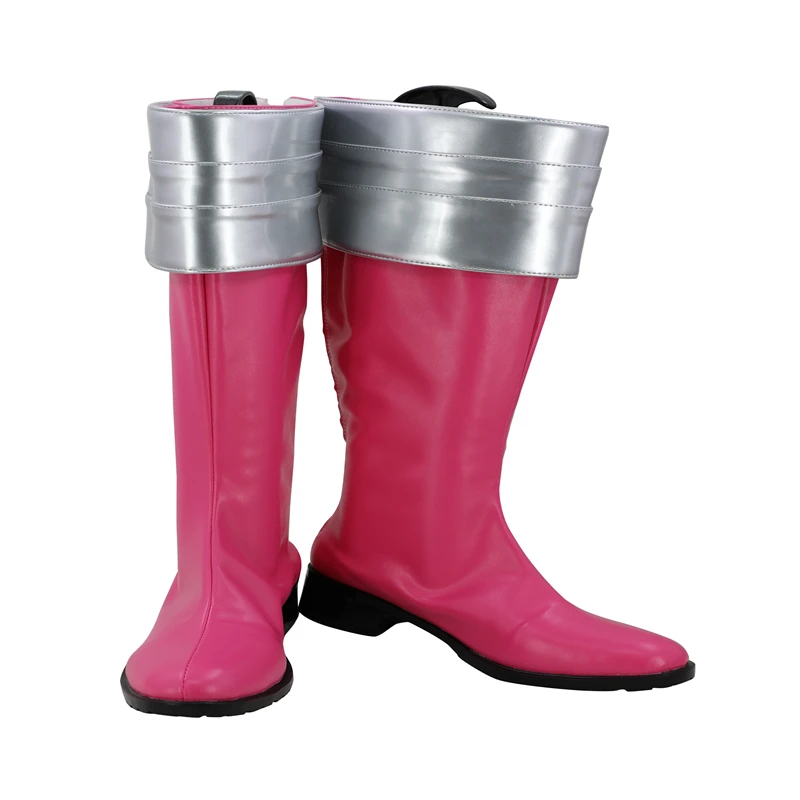 Super Sentai Kaizouku Sentai Gokaiger Gokai, zapatos de disfraz rosa para Cosplay, botas para fiesta de carnaval y Halloween, botas hechas a mano